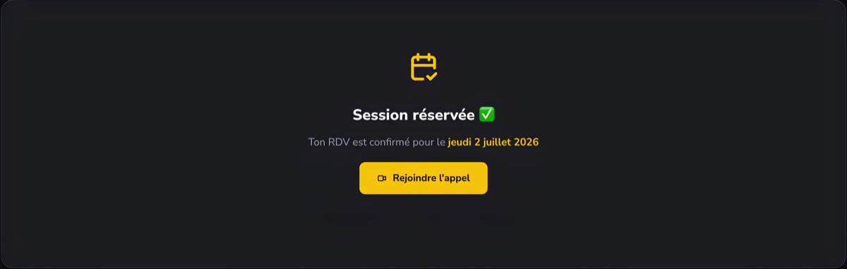 Session reservee
